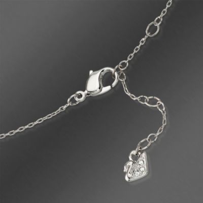 Swarovski Crystal Aqua Heart Pendant Necklace. 15 3/4" &mdash; Alt Image 3