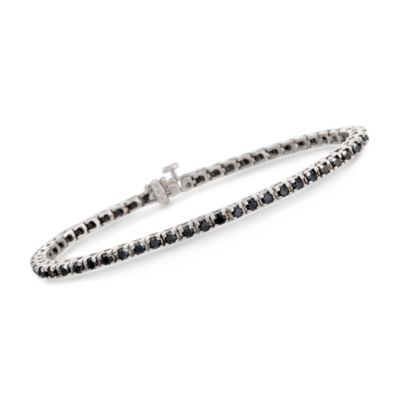 3.00 ct. t.w. Black Diamond Tennis Bracelet in Sterling Silver. 7" &mdash; Alt Image 1