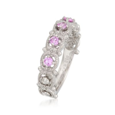 .35 ct. t.w. Pink Sapphire 4-Stone Ring In Sterling Silver &mdash; Alt Image 3