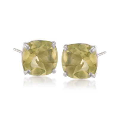 7.70 ct. t.w. Green Quartz Stud Earrings In Sterling Silver &mdash; Alt Image 1