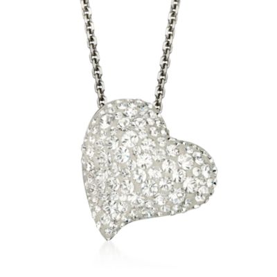 Swarovski Crystal "Alana" Heart Pendant Necklace. 15" &mdash; Alt Image 1
