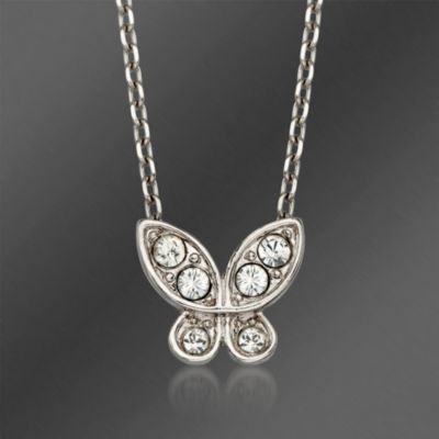 Swarovski Crystal Butterfly "Nightingale" Pendant Necklace. 15" &mdash; Alt Image 1