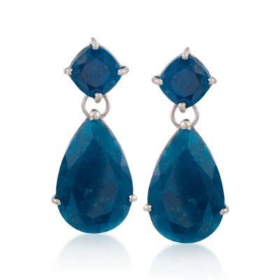22.00 ct. t.w. Aquamarine Earrings in Sterling Silver &mdash; Alt Image 1