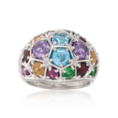 4.70 ct. t.w. Semiprecious Gem Dome Ring in Sterling Silver &mdash; Alt Image 1