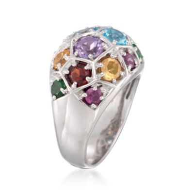 4.70 ct. t.w. Semiprecious Gem Dome Ring in Sterling Silver &mdash; Alt Image 3