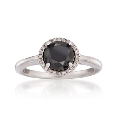 2.00 Carat Black and White Diamond Ring in Sterling Silver &mdash; Alt Image 1