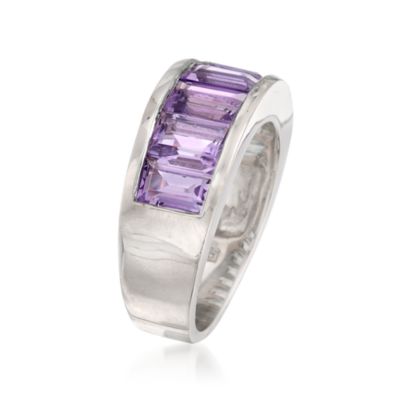4.20 ct. t.w. Amethyst Ring in Sterling Silver. Size 6 &mdash; Alt Image 3