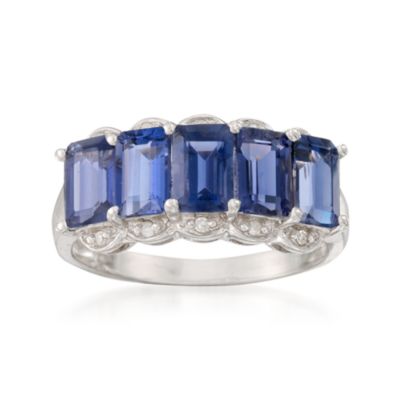 2.65 ct. t.w. Iolite Ring With Diamonds in Sterling Silver &mdash; Alt Image 1