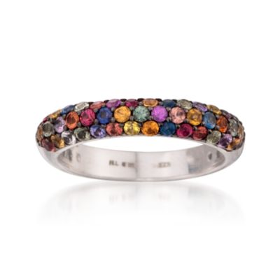 1.95 ct.T .W. Multicolored Sapphire Ring in Sterling Silver &mdash; Alt Image 1