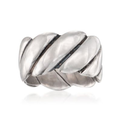 Balinese Sterling Silver Twist Ring &mdash; Alt Image 1