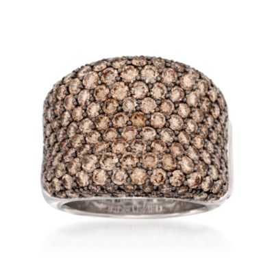 Roberto Coin 5.49 ct. t.w. Brown Diamond Ring in 18kt White Gold. Size 7 &mdash; Alt Image 1