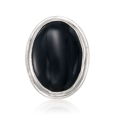 Black Onyx Ring in Sterling Silver &mdash; Alt Image 1