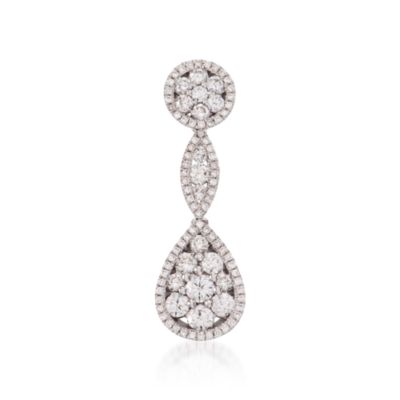 1.00 ct. t.w. Diamond Drop Pendant in 18kt White Gold &mdash; Alt Image 1