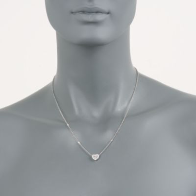 .50 ct. t.w. Diamond Heart Necklace In 18kt White Gold &mdash; Alt Image 3