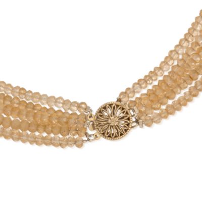 160.00 ct. t.w. Citrine Bead Floral Necklace in 18kt Over Sterling &mdash; Alt Image 5