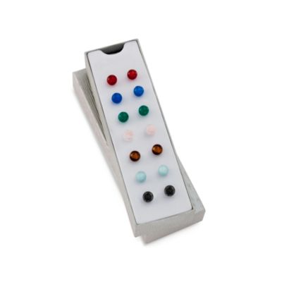 7-Pair Set of 8-8.5mm Multi-Gem Bead Earrings in Sterling Silver &mdash; Alt Image 10