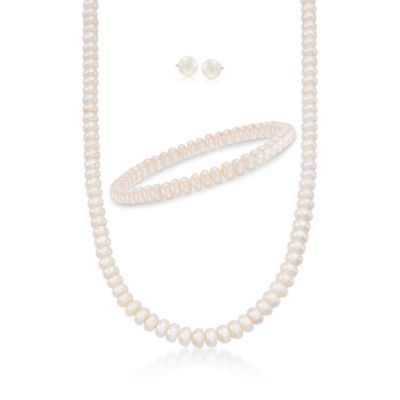 3-pc.6-7mm Pearl Jewelry Set in Sterling Silver. &mdash; Alt Image 1