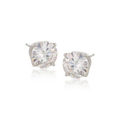 1.60 ct. t.w. Moissanite Round Stud Earrings in 14kt White Gold &mdash; Alt Image 1