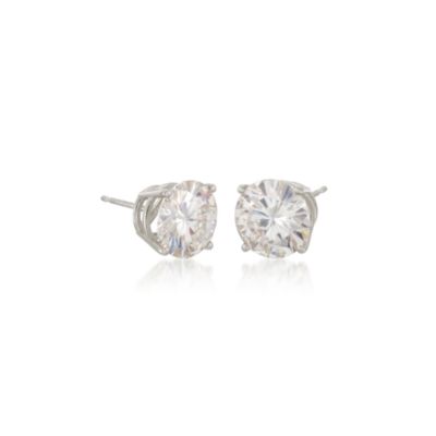 1.60 ct. t.w. Moissanite Round Stud Earrings in 14kt White Gold &mdash; Alt Image 3