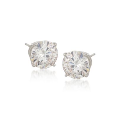 3.00 ct. t.w. Moissanite Round Stud Earrings in 14kt White Gold &mdash; Alt Image 1