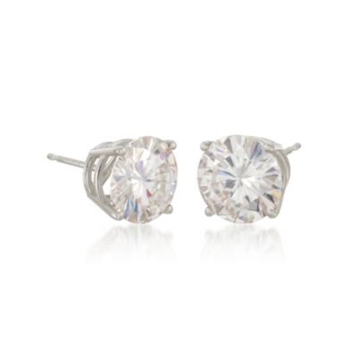 3.00 ct. t.w. Moissanite Round Stud Earrings in 14kt White Gold &mdash; Alt Image 3