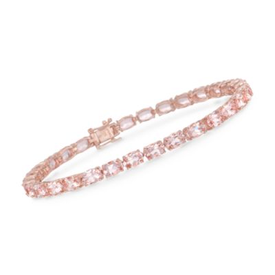 12.80 ct. t.w. Morganite Tennis Bracelet in 18kt Over Sterling &mdash; Alt Image 1