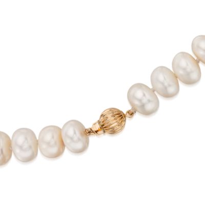 10-11mm Pearl Necklace in 14kt Yellow Gold &mdash; Alt Image 5
