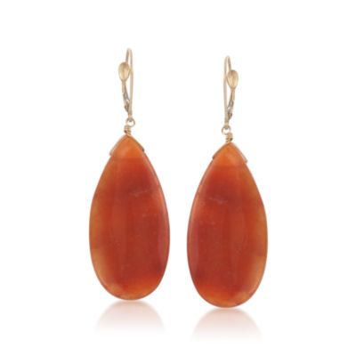Aventurine Earrings In 14kt Yellow Gold &mdash; Alt Image 1