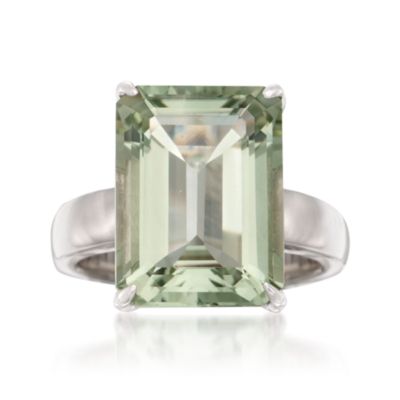 12.00 Carat Green Quartz Ring in Sterling Silver &mdash; Alt Image 1