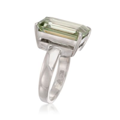 12.00 Carat Green Quartz Ring in Sterling Silver &mdash; Alt Image 3