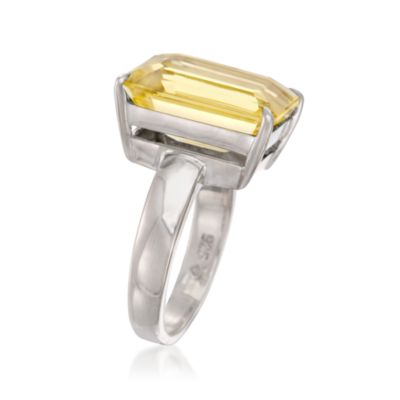 9.00 Carat Lemon Quartz Ring in Sterling Silver &mdash; Alt Image 3