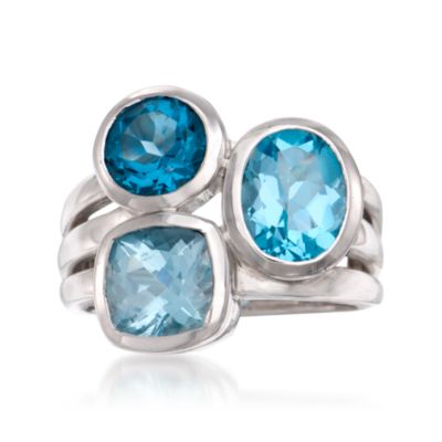 4.05 ct. t.w. Blue Topaz Ring in Sterling Silver &mdash; Alt Image 1