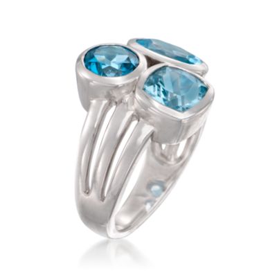 4.05 ct. t.w. Blue Topaz Ring in Sterling Silver &mdash; Alt Image 3