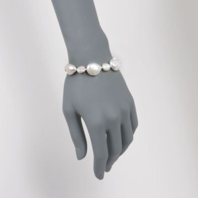 10-16mm Baroque and Keshi Pearl Bracelet in 14kt Yellow Gold &mdash; Alt Image 2