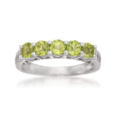 1.30 ct. t.w. Peridot 5-Stone Ring in Sterling Silver &mdash; Alt Image 1