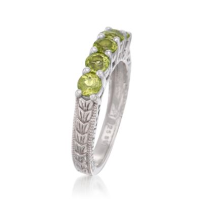 1.30 ct. t.w. Peridot 5-Stone Ring in Sterling Silver &mdash; Alt Image 3