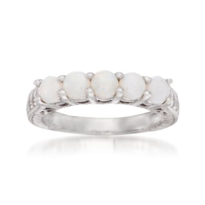 Opal 5-Stone Ring in Sterling Silver &mdash; Alt Image 1