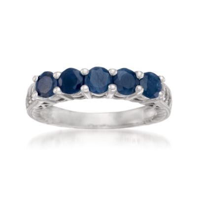 1.65 ct. t.w. Sapphire 5-Stone Ring in Sterling Silver &mdash; Alt Image 1