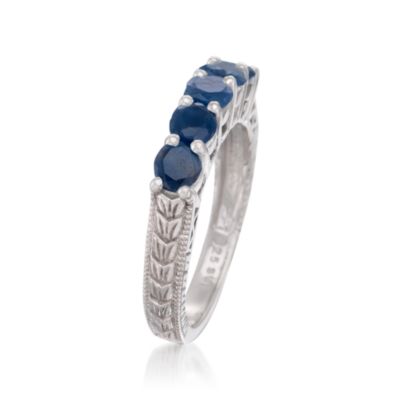 1.65 ct. t.w. Sapphire 5-Stone Ring in Sterling Silver &mdash; Alt Image 3
