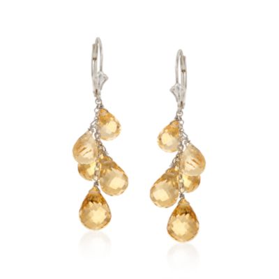 45.00 ct. t.w. Citrine Drop Earrings in Sterling Silver &mdash; Alt Image 1