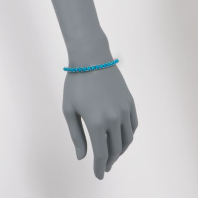 Turquoise Bracelet in Sterling Silver. 7" &mdash; Alt Image 2