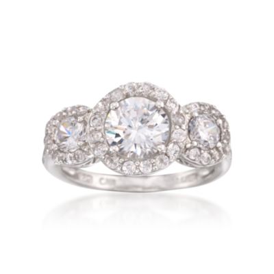 2.10 ct. t.w. CZ Ring in Sterling Silver &mdash; Alt Image 1