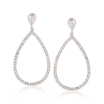 1.50 ct. t.w. CZ Drop Earrings in Sterling Silver &mdash; Alt Image 1