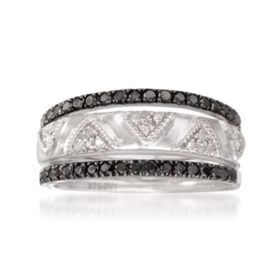 .50 ct. t.w. Black and White Diamond Ring  Set in Sterling Silver &mdash; Alt Image 1