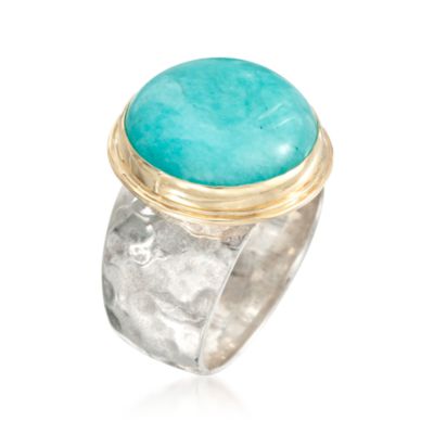 Amazonite Ring in Two-Tone &mdash; Alt Image 3