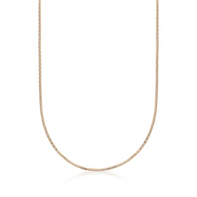 Italian 14kt Yellow Gold 1mm Beaded Snake Chain &mdash; Alt Image 1