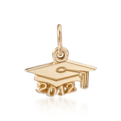 Rembrandt 14kt Yellow Gold 2012 Graduation Cap Charm &mdash; Alt Image 1