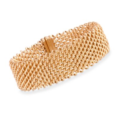 Italian Mesh Bracelet With 14kt Over Sterling &mdash; Alt Image 1