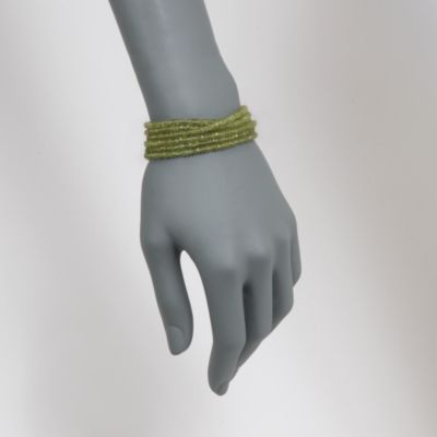 Six-Strand 100.00 ct. t.w. Peridot Bracelet in 14kt Yellow Gold &mdash; Alt Image 2