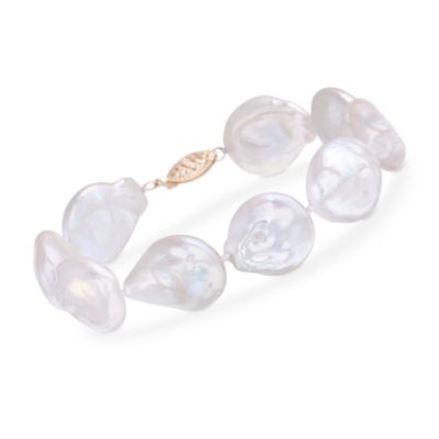 Baroque Pearl Bracelet in 14kt Yellow Gold &mdash; Alt Image 1